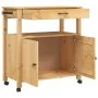 Carrito de cocina MONZA madera maciza de pino 84x40x90 cm de , Carros de cocina y comedor - Ref: Foro24-376106, Precio: 150,8...