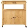 Carrito de cocina MONZA madera maciza de pino 84x40x90 cm de , Carros de cocina y comedor - Ref: Foro24-376106, Precio: 150,8...