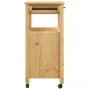 Carrito de cocina MONZA madera maciza de pino 84x40x90 cm de , Carros de cocina y comedor - Ref: Foro24-376106, Precio: 150,8...
