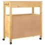 Carrito de cocina MONZA madera maciza de pino 84x40x90 cm de , Carros de cocina y comedor - Ref: Foro24-376106, Precio: 150,8...