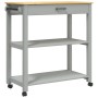 Carrito de cocina MONZA madera maciza de pino 84x40x90 cm de , Carros de cocina y comedor - Ref: Foro24-376104, Precio: 119,6...