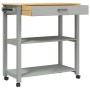 Carrito de cocina MONZA madera maciza de pino 84x40x90 cm de , Carros de cocina y comedor - Ref: Foro24-376104, Precio: 119,6...