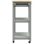 Carrito de cocina MONZA madera maciza de pino 84x40x90 cm de , Carros de cocina y comedor - Ref: Foro24-376104, Precio: 119,6...