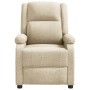 Sillón de masaje de tela color crema de , Sillones de masaje eléctricos - Ref: Foro24-348446, Precio: 231,41 €, Descuento: %