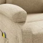 Sillón de masaje de tela color crema de , Sillones de masaje eléctricos - Ref: Foro24-348446, Precio: 228,11 €, Descuento: %