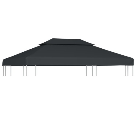Toldo de cenador 2 niveles 310 g/m² 4x3 m gris antracita de vidaXL, Cubiertas para carpas y cenadores - Ref: Foro24-44758, Pr...
