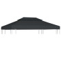 Toldo de cenador 2 niveles 310 g/m² 4x3 m gris antracita de vidaXL, Cubiertas para carpas y cenadores - Ref: Foro24-44758, Pr...
