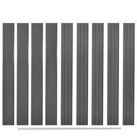 Tableros de valla de repuesto 9 uds WPC gris 170 cm de vidaXL, Paneles de vallas - Ref: Foro24-45040, Precio: 181,48 €, Descu...