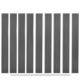 Tableros de valla de repuesto 9 uds WPC gris 170 cm de vidaXL, Paneles de vallas - Ref: Foro24-45040, Precio: 172,92 €, Descu...