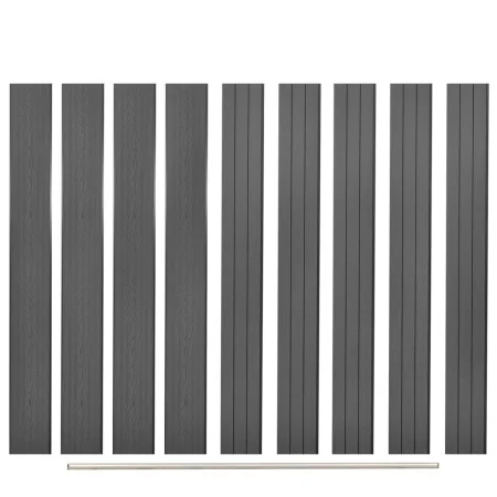 Tableros de valla de repuesto 9 uds WPC gris 170 cm de vidaXL, Paneles de vallas - Ref: Foro24-45040, Precio: 172,92 €, Descu...