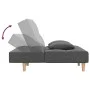 2-seater sofa bed with two pillows in light gray fabric by , Sofas - Ref: Foro24-375792, Price: 252,43 €, Discount: %