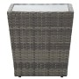 Mesa sillas jardín 5 pzas ratán sintético vidrio templado gris de , Conjuntos de jardín - Ref: Foro24-3058369, Precio: 193,50...