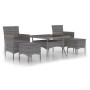 Set comedor jardín 5 pzas ratán sintético vidrio templado gris de , Conjuntos de jardín - Ref: Foro24-3058355, Precio: 538,29...