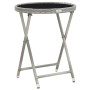 Mesa y sillas de jardín 5 pzas ratán PE y vidrio templado gris de , Conjuntos de jardín - Ref: Foro24-3058395, Precio: 257,79...