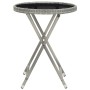 Mesa y sillas de jardín 5 pzas ratán PE y vidrio templado gris de , Conjuntos de jardín - Ref: Foro24-3058395, Precio: 257,79...