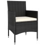 Juego de muebles de jardín de 5 piezas ratán sintético negro de , Conjuntos de jardín - Ref: Foro24-3058472, Precio: 243,28 €...
