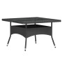 Set comedor jardín 5 pzas ratán sintético vidrio templado negro de , Conjuntos de jardín - Ref: Foro24-3058348, Precio: 515,5...