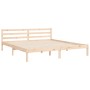 Estructura de cama de matrimonio con cabecero madera maciza de , Camas y somieres - Ref: Foro24-3194196, Precio: 190,79 €, De...