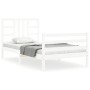 Estructura de cama con cabecero madera maciza blanco 100x200 cm de , Camas y somieres - Ref: Foro24-3193912, Precio: 111,77 €...