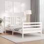 Estructura de cama con cabecero madera maciza blanco 100x200 cm de , Camas y somieres - Ref: Foro24-3193912, Precio: 111,77 €...