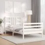 Estructura de cama con cabecero madera maciza blanco 100x200 cm de , Camas y somieres - Ref: Foro24-3193912, Precio: 108,32 €...
