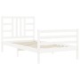Estructura de cama con cabecero madera maciza blanco 100x200 cm de , Camas y somieres - Ref: Foro24-3193912, Precio: 111,77 €...