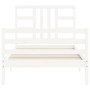 Estructura de cama con cabecero madera maciza blanco 100x200 cm de , Camas y somieres - Ref: Foro24-3193912, Precio: 111,77 €...
