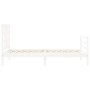 Estructura de cama con cabecero madera maciza blanco 100x200 cm de , Camas y somieres - Ref: Foro24-3193912, Precio: 111,77 €...