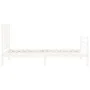 Estructura de cama con cabecero madera maciza blanco 100x200 cm de , Camas y somieres - Ref: Foro24-3193912, Precio: 108,32 €...