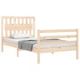 Estructura de cama con cabecero madera maciza 100x200 cm de , Camas y somieres - Ref: Foro24-3194301, Precio: 117,38 €, Descu...