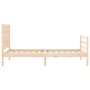 Estructura de cama con cabecero madera maciza 100x200 cm de , Camas y somieres - Ref: Foro24-3194301, Precio: 117,38 €, Descu...