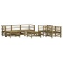 Juego de muebles de jardín 7 pzas madera de pino impregnada de , Conjuntos de jardín - Ref: Foro24-3186241, Precio: 441,96 €,...