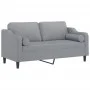 2-seater sofa with light gray fabric cushions 140 cm by , Sofas - Ref: Foro24-3200845, Price: 239,34 €, Discount: %