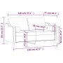 Sofá de 2 plazas con cojines tela gris claro 140 cm de , Sofás - Ref: Foro24-3200845, Precio: 242,07 €, Descuento: %