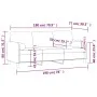 Sofá de 3 plazas con cojines terciopelo marrón 180 cm de , Sofás - Ref: Foro24-3200898, Precio: 320,86 €, Descuento: %