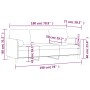 Sofá de 3 plazas con cojines terciopelo marrón 180 cm de , Sofás - Ref: Foro24-3200898, Precio: 327,22 €, Descuento: %