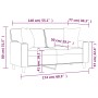 Sofá de 2 plazas con cojines cuero sintético capuchino 140 cm de , Sofás - Ref: Foro24-3200870, Precio: 289,87 €, Descuento: %