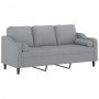 Sofá de 3 plazas con cojines tela gris claro 180 cm de , Sofás - Ref: Foro24-3200853, Precio: 285,62 €, Descuento: %