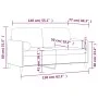 Sofá de 2 plazas con cojines terciopelo rojo tinto 140 cm de , Sofás - Ref: Foro24-3200885, Precio: 240,41 €, Descuento: %