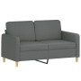 Sofá de 2 plazas con cojines tela gris oscuro 120 cm de , Sofás - Ref: Foro24-3200902, Precio: 242,52 €, Descuento: %