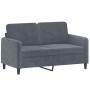 Sofá de 2 plazas con cojines terciopelo gris oscuro 120 cm de , Sofás - Ref: Foro24-3200872, Precio: 205,63 €, Descuento: %