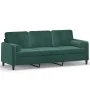 Sofá de 3 plazas con cojines terciopelo verde oscuro 180 cm de , Sofás - Ref: Foro24-3200893, Precio: 332,99 €, Descuento: %