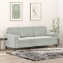 Sofá de 3 plazas con cojines terciopelo gris claro 180 cm de , Sofás - Ref: Foro24-3200891, Precio: 260,17 €, Descuento: %