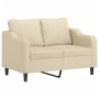 Sofá de 2 plazas con cojines tela color crema 120 cm de , Sofás - Ref: Foro24-3200839, Precio: 218,55 €, Descuento: %