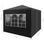 Carpa para celebraciones gris antracita 3x3 m de vidaXL, Carpas y cenadores - Ref: Foro24-45098, Precio: 81,43 €, Descuento: %