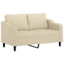 Sofá de 2 plazas con cojines tela color crema 140 cm de , Sofás - Ref: Foro24-3200847, Precio: 231,62 €, Descuento: %