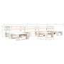 Set de muebles de jardín de palets 6 piezas madera blanco de , Conjuntos de jardín - Ref: Foro24-277399, Precio: 396,61 €, De...
