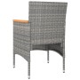 Juego de silla de jardín y taburete 4 piezas ratán PE gris de , Sillas de jardín - Ref: Foro24-310615, Precio: 208,98 €, Desc...