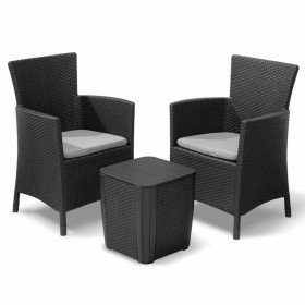 Keter Set de comedor de jardín 3 piezas Iowa grafito 223929 de , Conjuntos de jardín - Ref: Foro24-408935, Precio: 196,27 €, ...