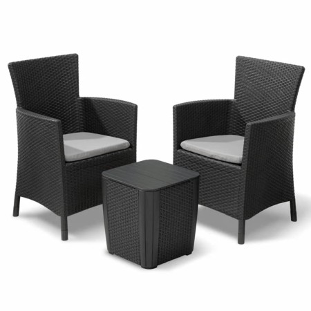 Keter Set de comedor de jardín 3 piezas Iowa grafito 223929 de , Conjuntos de jardín - Ref: Foro24-408935, Precio: 196,27 €, ...